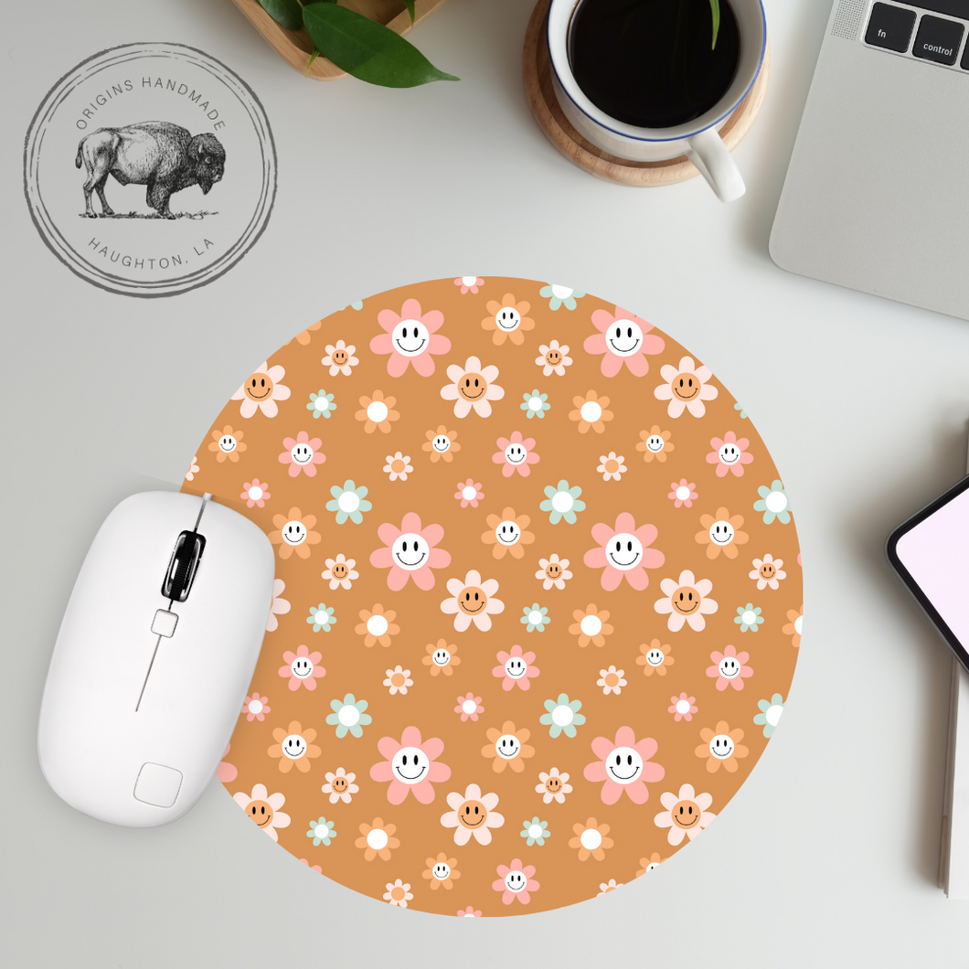 Orange Daisies Neoprene Mousepad