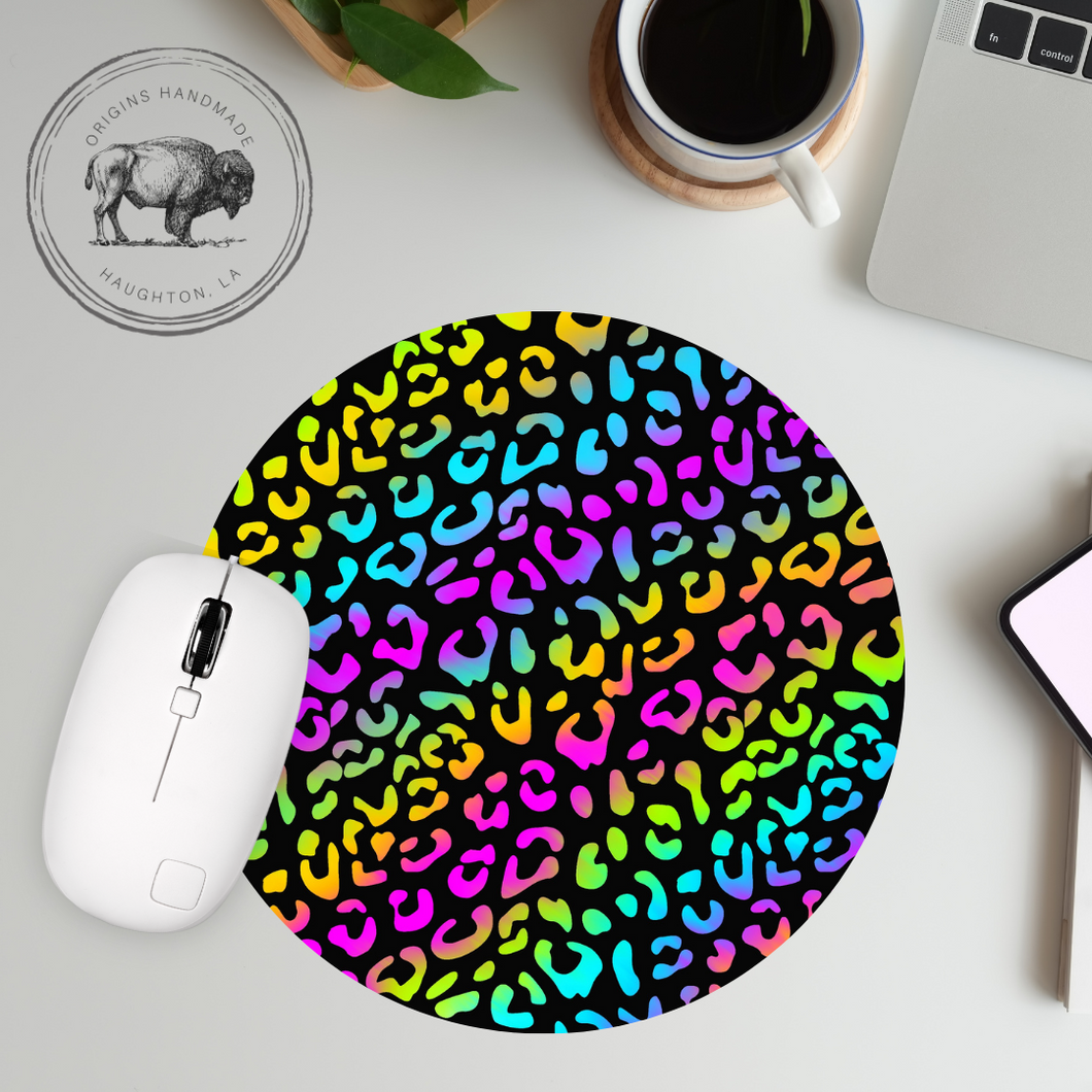 Black Leopard Neoprene Mousepad