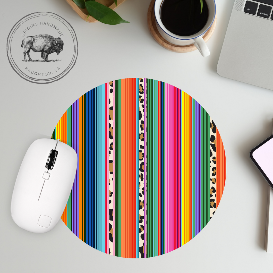 Serape Leopard Neoprene Mousepad