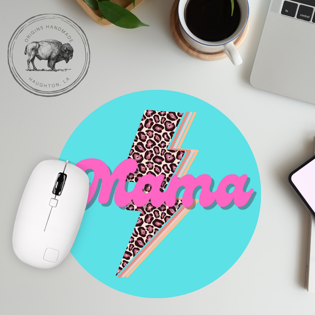 Mama Lightning Bolt Neoprene Mousepad