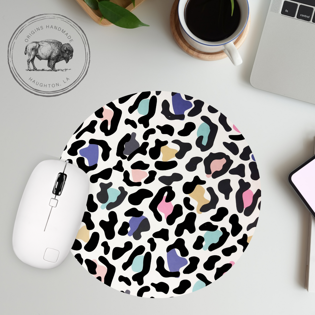 Muted Leopard Neoprene Mousepad