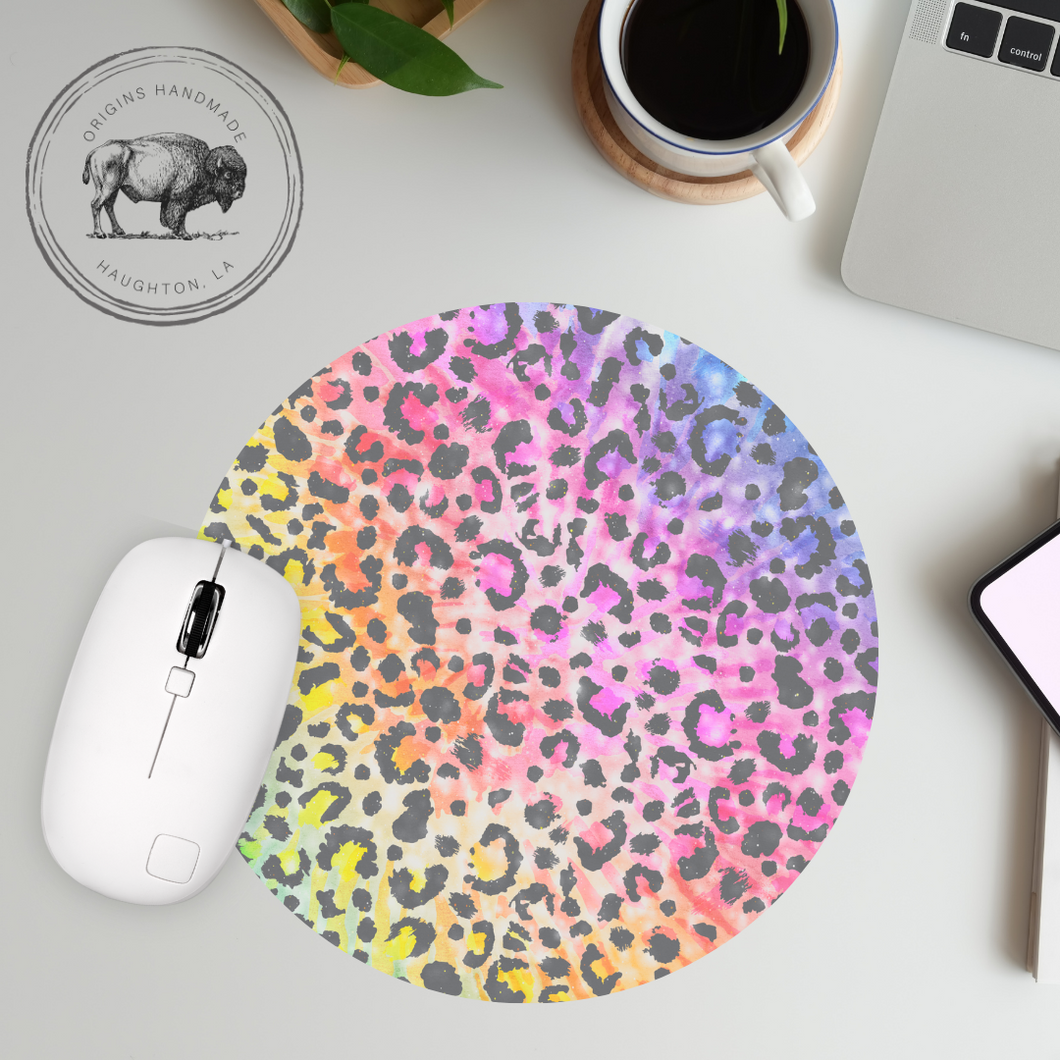 Distressed Leopard Neoprene Mousepad