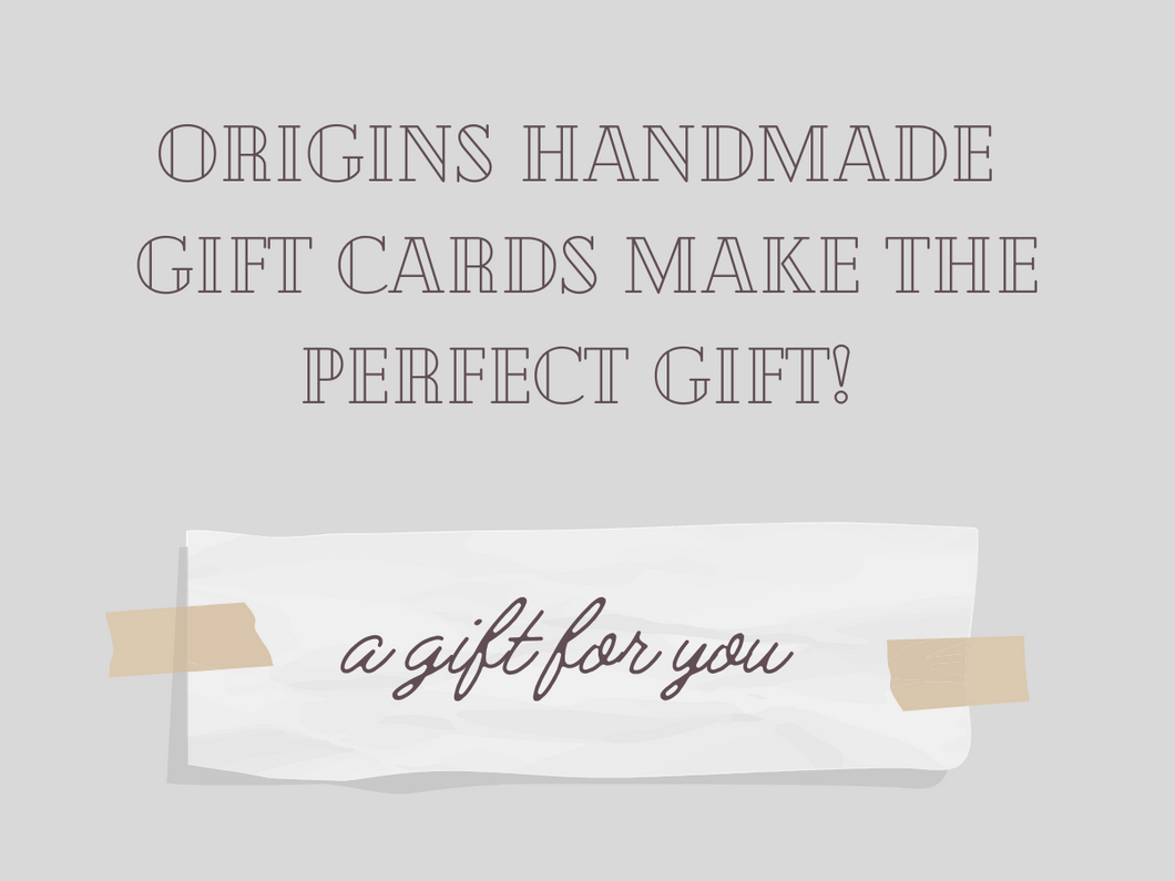 Origins Handmade Gift Card