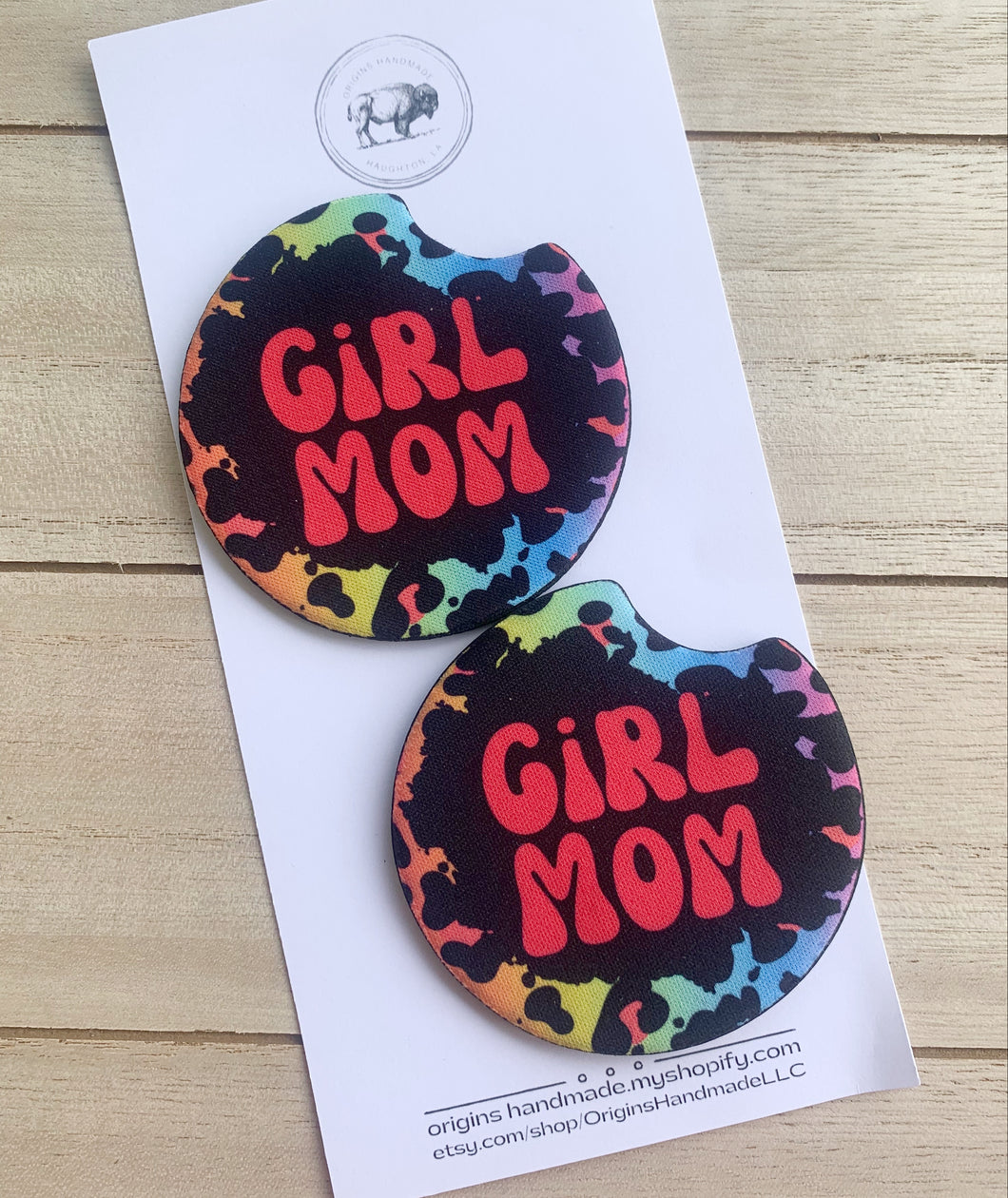 Girl Mom Car Coasters