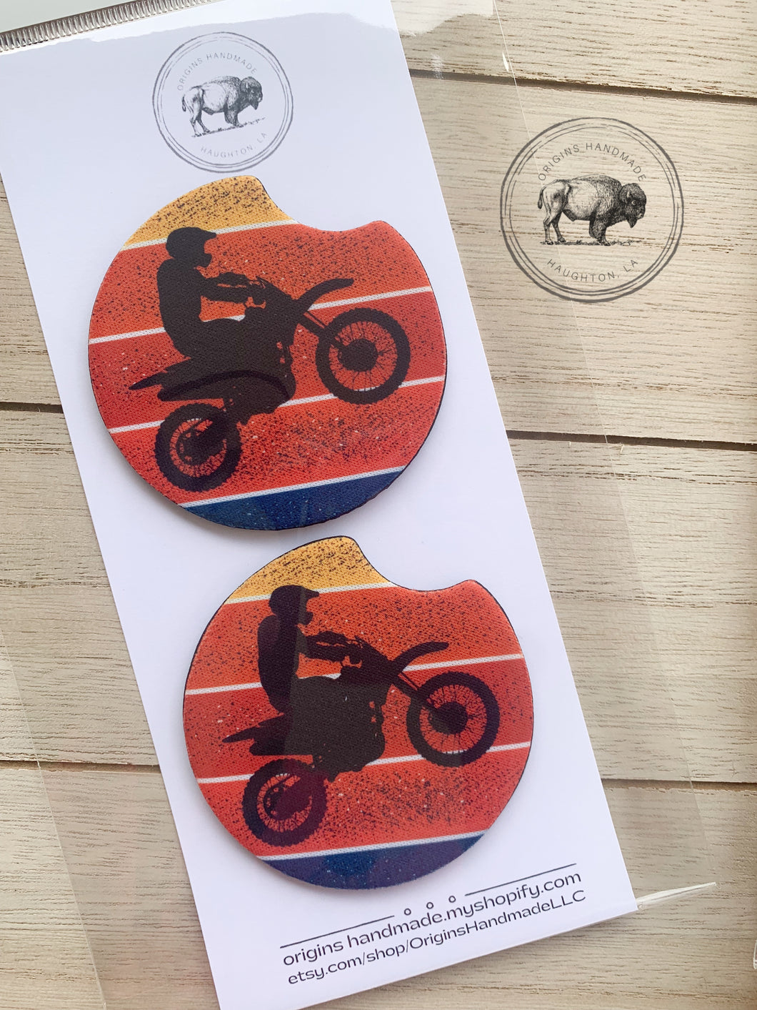 Dirtbike Car Coasters