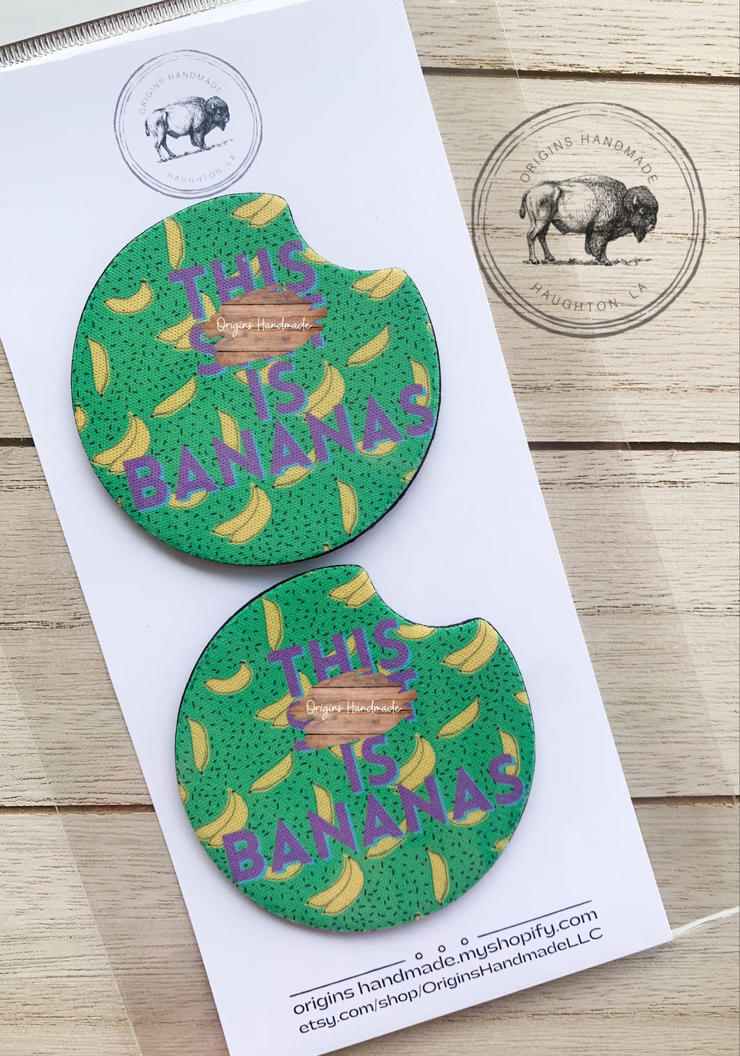 Sh!t is Bananas Car Coasters